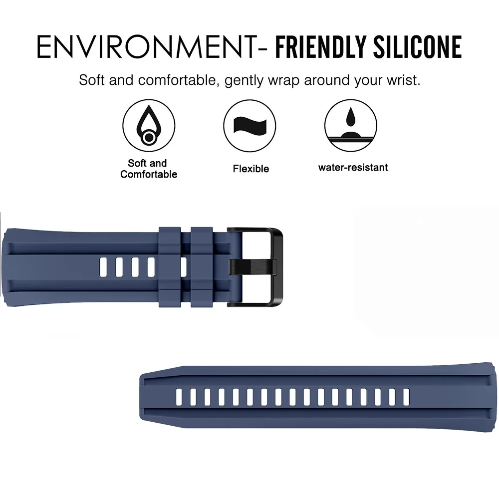 Ремешок 22 мм, совместимый с Huawei Watch GT5 Pro, быстросъемный браслет 46 мм для Huawei Watch GT5 Pro, 46 мм, ремешок для часов с полным покрытием