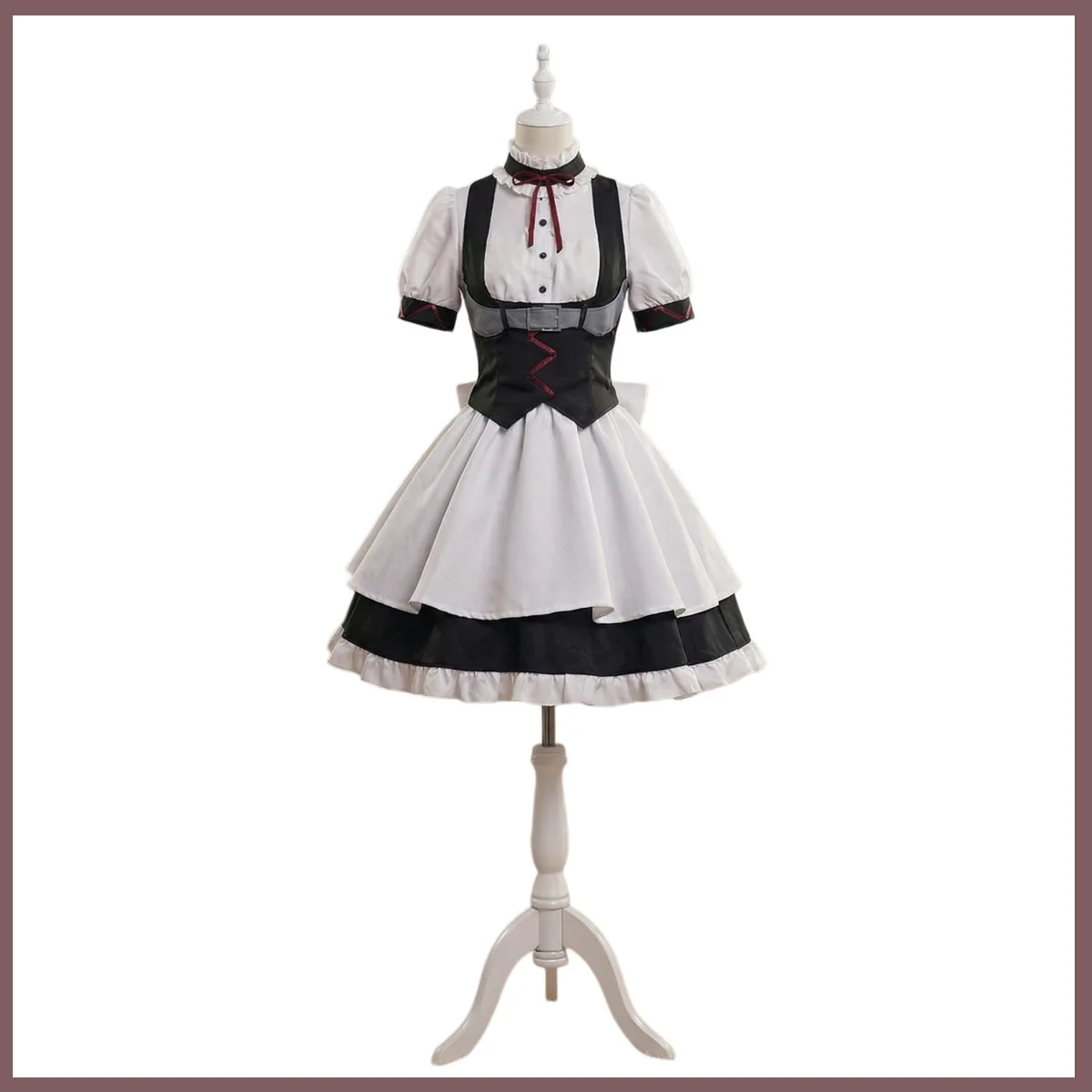 Game Steins Gate Akiha Rumiho Faris Nyan-Nyan Cosplay Costume Maid Dress Lolita Skirt Pink Wig Woman Cute Birthday Party Suit view 3