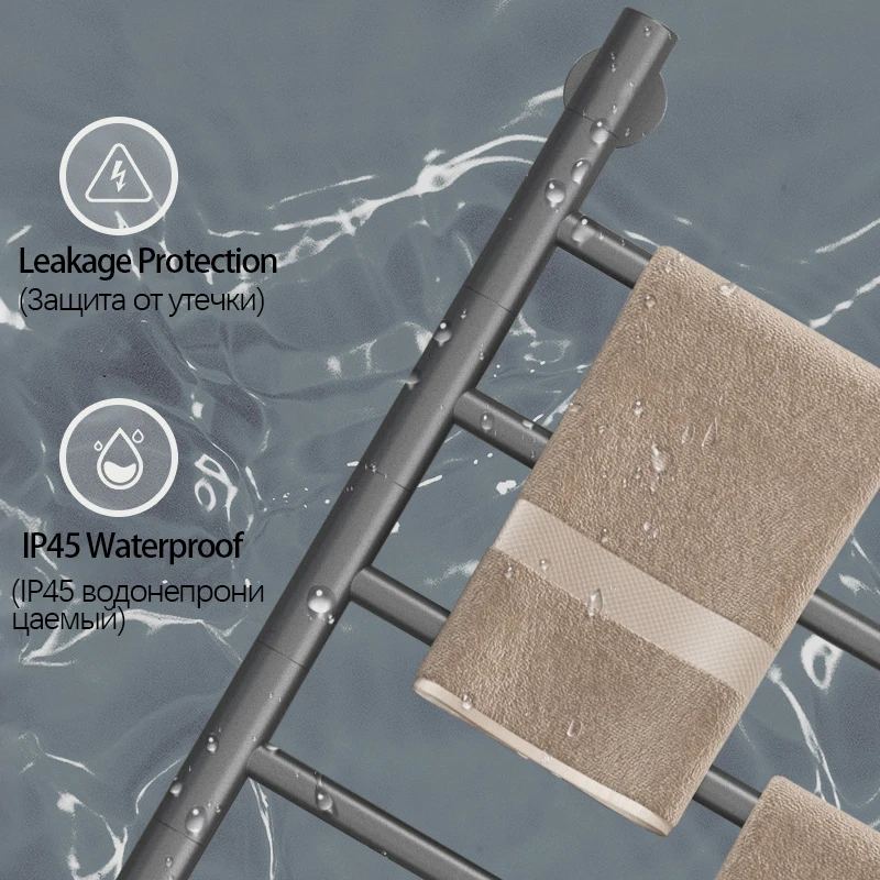 Badkamer Elektrische Verwarmd Handdoekenrek. Smart Control Elektrische Handdoek Rack.304 Rvs Handdoek Radiator. Flexibele Handdoek Warmer