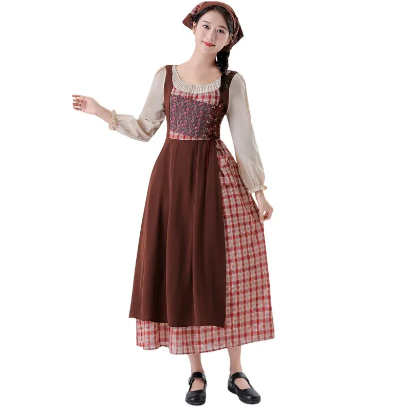 الكبار القرون الوسطى خادمة زي المرأة الدراما مرحلة الأداء ارتداء قصة كتاب الناس الفقراء لعب الأدوار اللباس