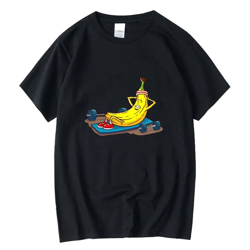 XIN  Men's High Quality 100% Cotton Funny Fitness T-Shirt Customizable Hand-Painted Design Comfortable Breathable Casual Wear