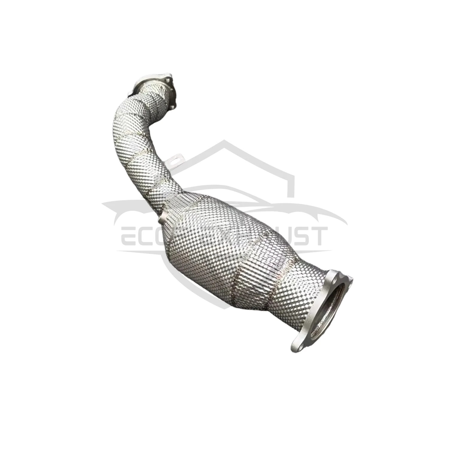 

High Flow Stainless Steel Downpipe With Heat Shield For Mercedes C180 C200 C250 E200 E250 W204 1.8T Maximize Exhaust Flow