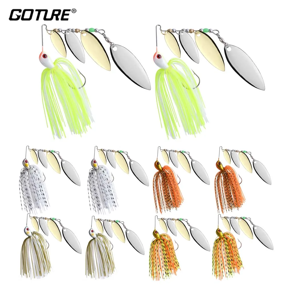 

Goture 5-15pcs/lot Swim Jigs Kits Fishing Lure Wobbler Lures Spinners Spoon Bait with Beard Fishing Tackle