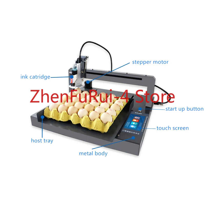 

Inkjet Printer 12.7MM Online Thermal Inkjet Printer for Egg QR Barcode Variable Date Expiry Date Number Logo