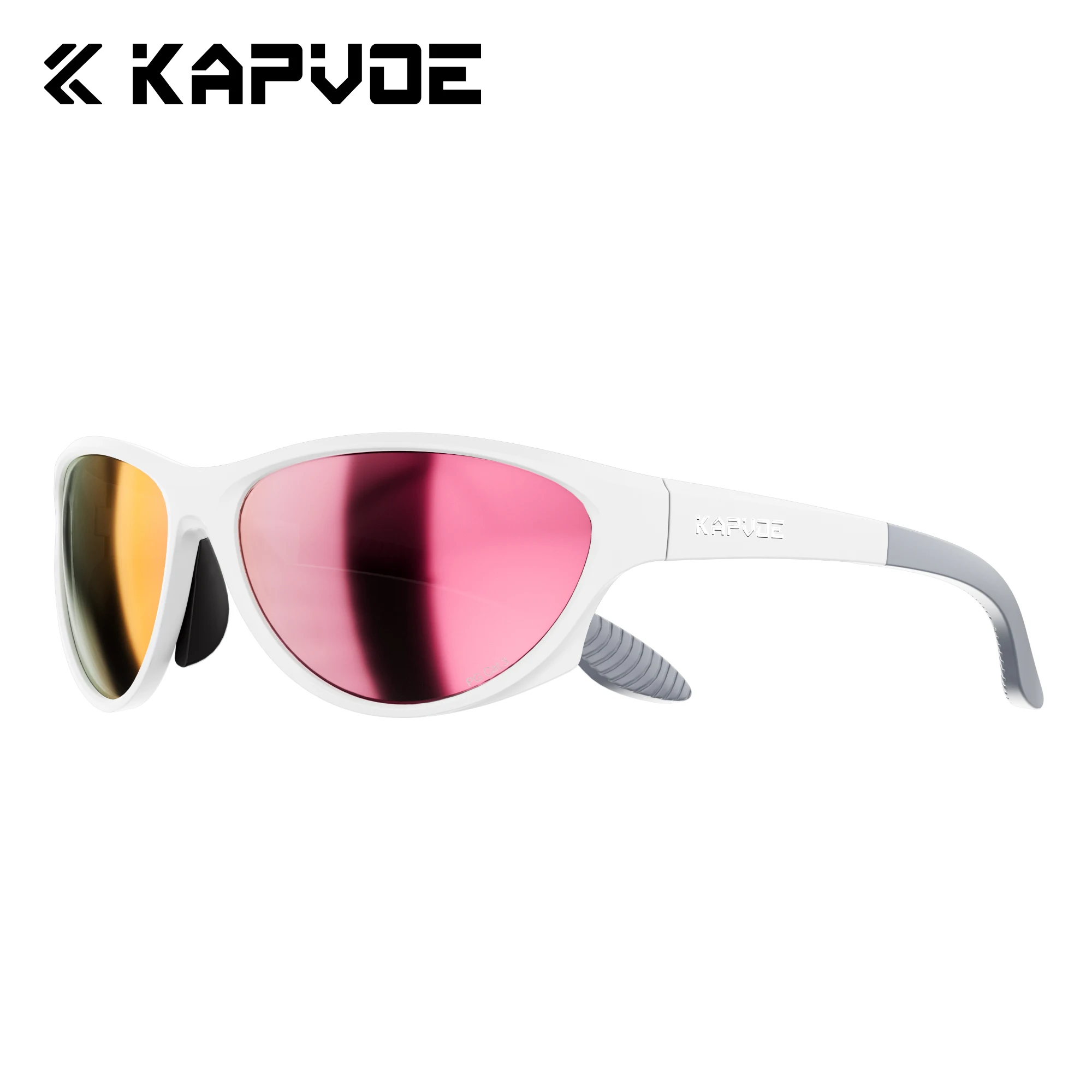Kapvoe Damen Polarisierte Wanderbrille für Herren Modische Rosa Brille Radfahrbrille UV400 Fahrradbrille Sport Outdoor Sonnenbrille – Detail 3