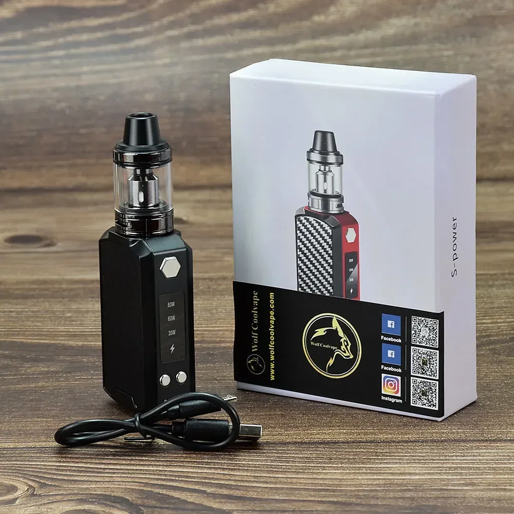 80w vape mod caixa mod kit vapor 2200mah vape caneta starter kit vaper cigarro eletrônico mod kit display led vaporizador vape caneta