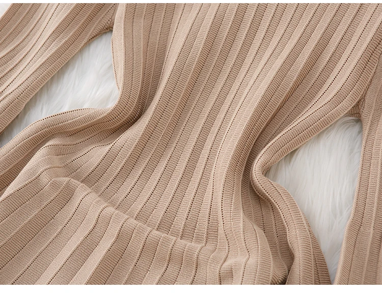 sweet Basic Slim Flare Sleeve knit o neck Dress Vintage Korean Fashion Knit Vestido Women summer dresses