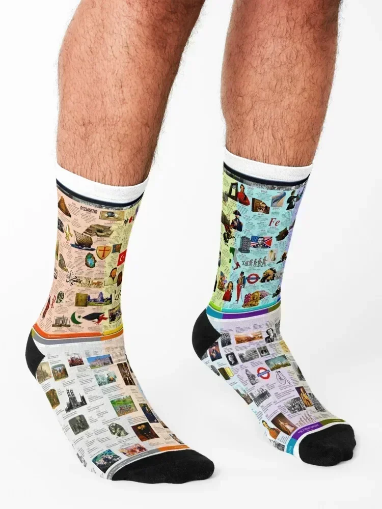 Interesting History Facts World Socks funny gifts floral sport man Socks Man Women's