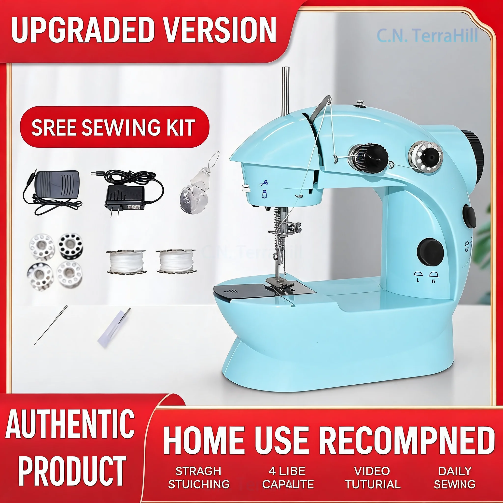 Mini Electric Sewing Machine, Portable Household Automatic Multi-Function Manual Sewing Machine for Home Use