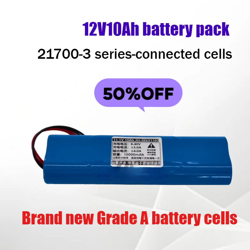 11.1V 10Ah 21700 Lithium Battery Pack Medical Device Battery 3 Series 2 Parallel Battery