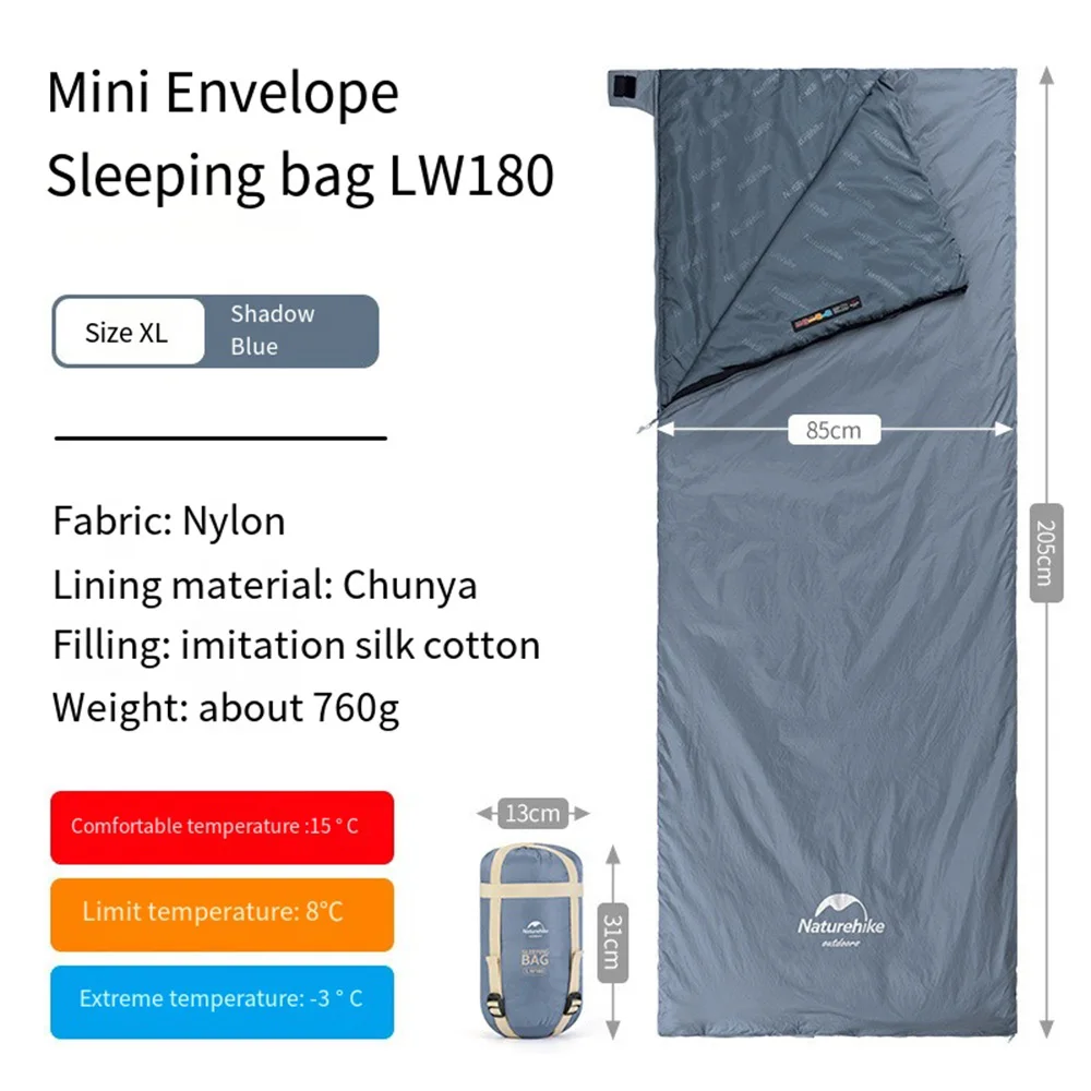 Naturehike Tragbarer Umschlagschlafsack Leicht Wasserdicht Komfortabel mit Kompressionssack für Outdoor-Camping und Wandern – Detail 11