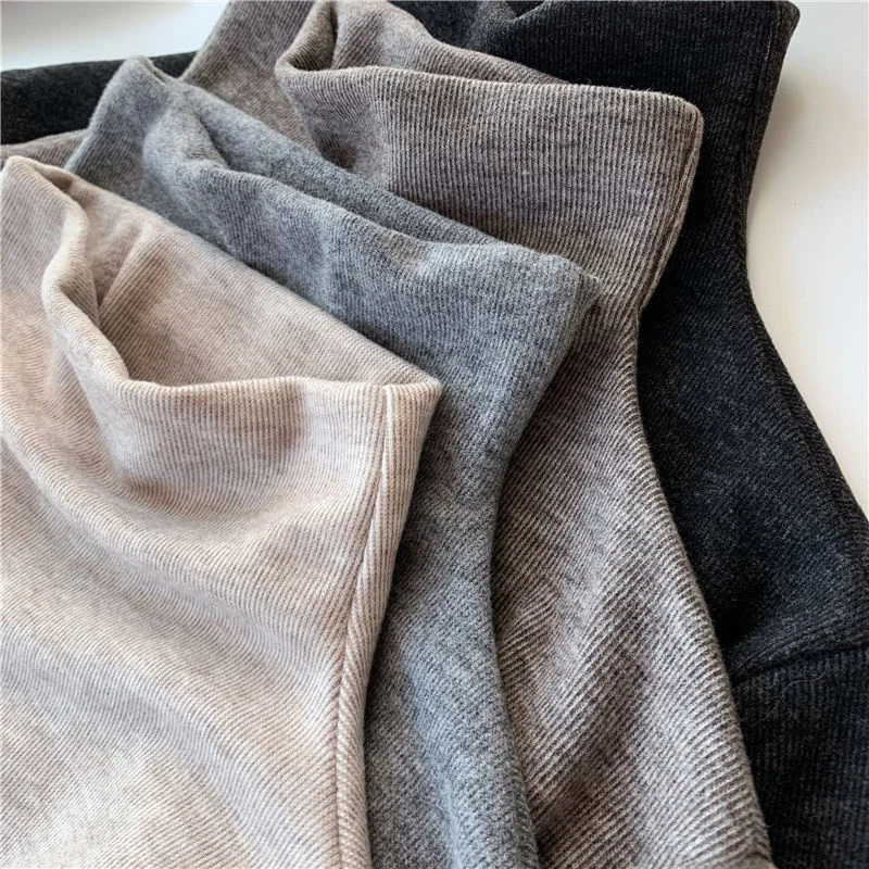 

Pure Color f High Collar Long Sve Women's Base irt Thermal ionic Slim Fit Inner Wear Top for Autumn And Winter