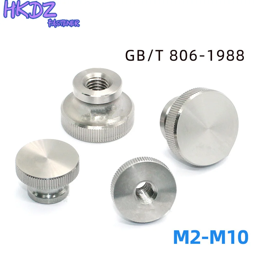 304Stainless Steel Hand Nut GB806 High Head Knurled Thumb Through Hole Blind Hole Nut Advertising Decorative Nail M3M4M5M6M8M10