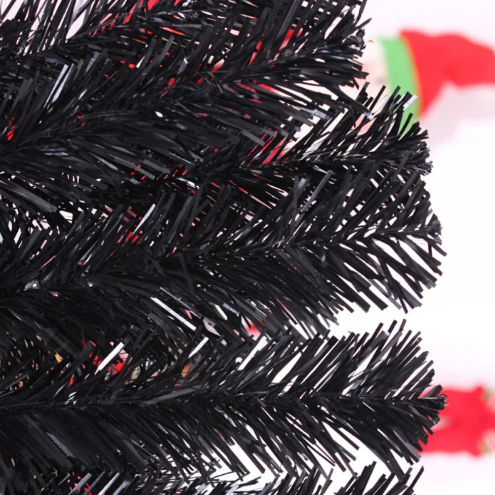 

Artificial Christmas Tree Black Classic Hinged Branches Base Indoor Outdoor Decorative Christmas Tree for Home