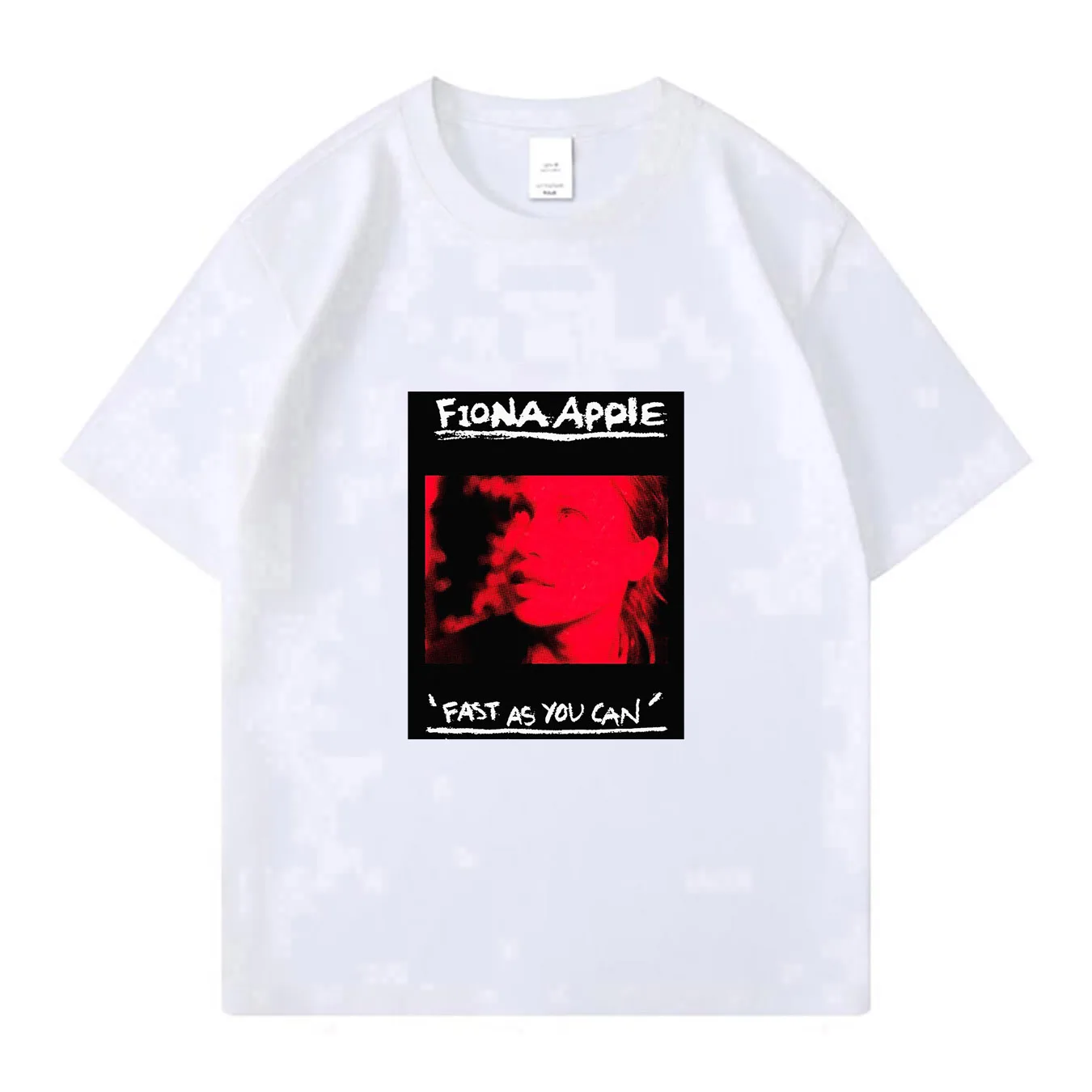 فيونا أبل تي شيرت مطبوع الرجال النساء الصيف تنفس الملابس عارضة الشارع الشهير 100٪ ملابس علوية من القطن