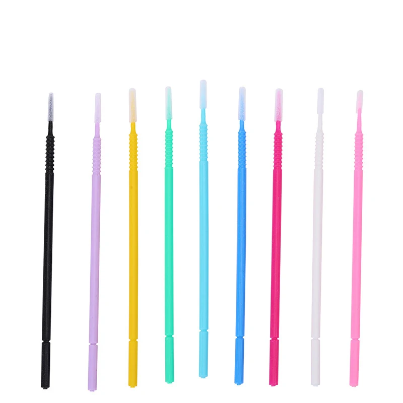 100 Stuks Wegwerp Lange Kop Borstels Micro Lash Borstels Wimpers Mascara Wattenstaafje Lash Extension Supplies Micro Applicator Wands