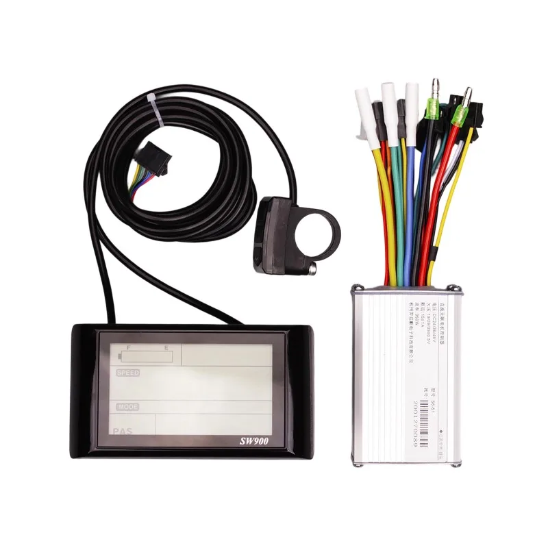 

24V-48V 250W/350W Brushless Motor Controller & SW900 LCD Display Kit for Electric Bike Scooter, E-Bike Conversion