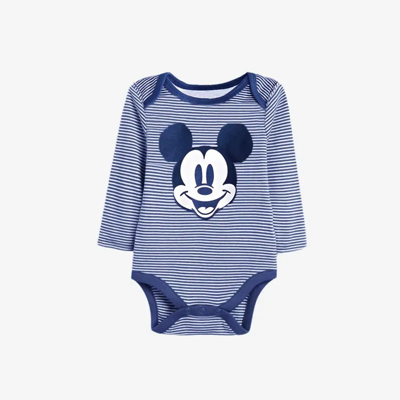 Cute Minnie Baby Girl Jumpsuits Cotton Long Sleeved Bodysuit Newborn Boy Clothing for Spring Autumn