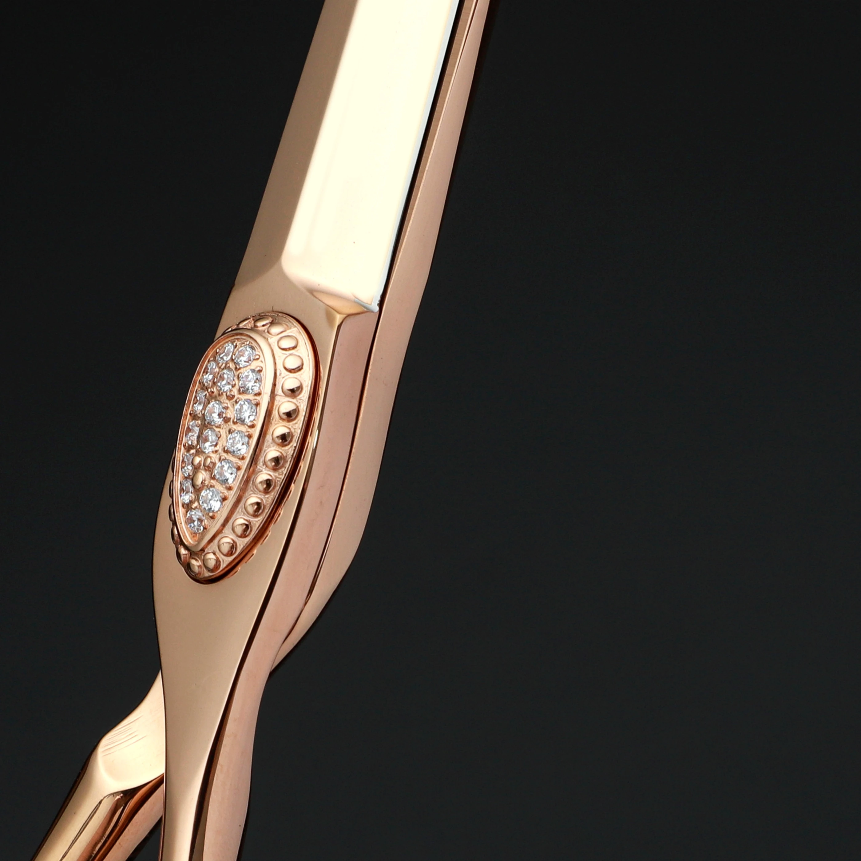 Professionelle Friseurschere aus Roségold, Friseurschere aus erstklassigem VG10-Stahl, 6 bis 7 Zoll Friseurschere, scharf und langlebig – Detail 6