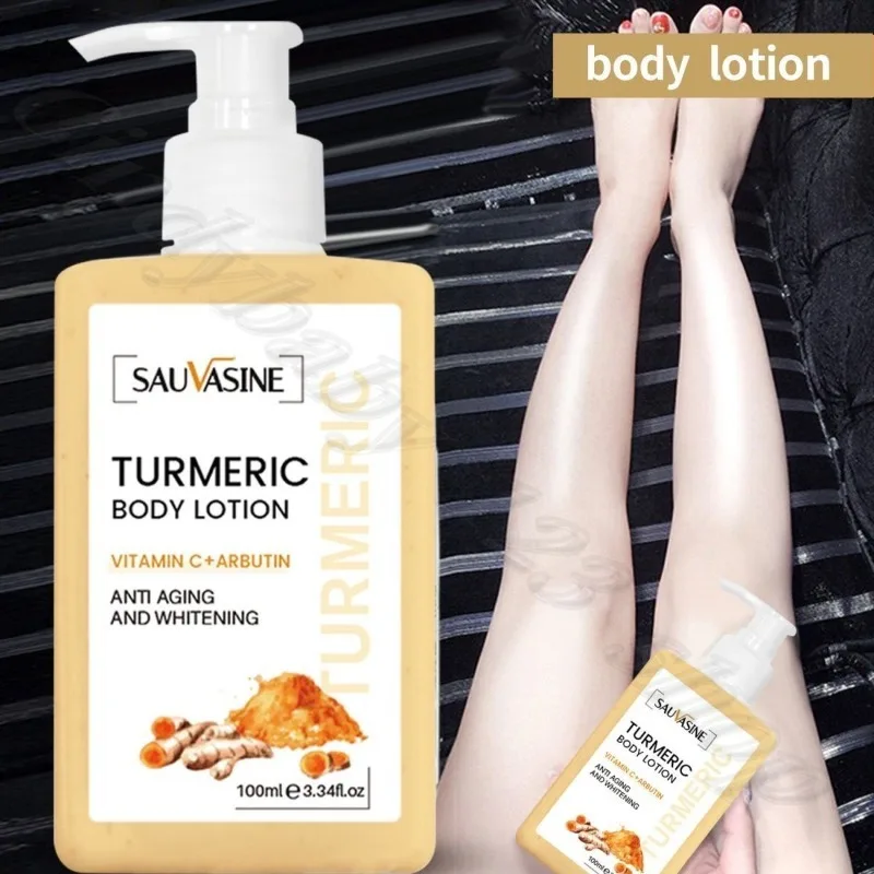 

Turmeric Body Milk Improves Dull and Brightens Skin Color Mild Moisturizes Chicken Skin and Tender Skin Body lotion 100ML