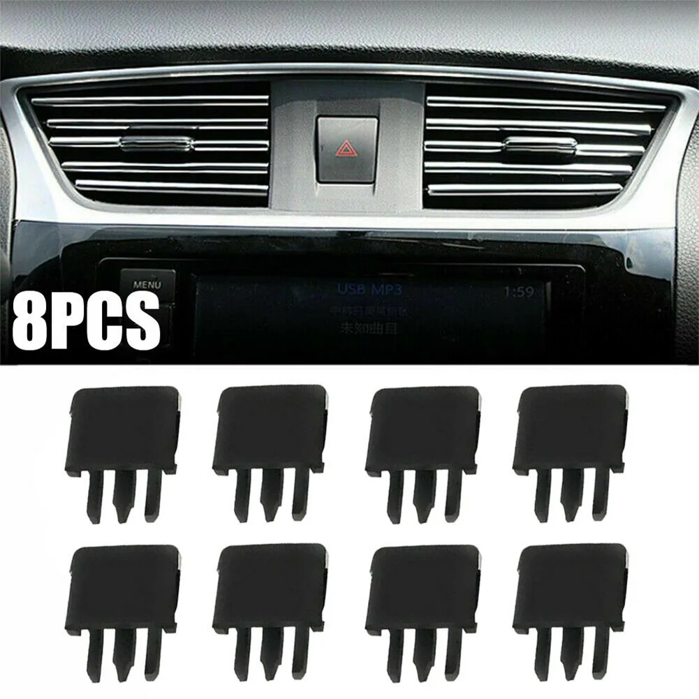 8Pcs Car Vehicle Fastener Air Conditioning Vent Louvre Blade Adjust Slice Clip For Corolla Air Conditioning Installation