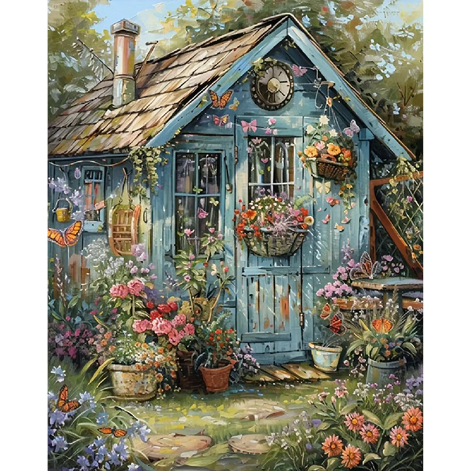 

Набор для рисования по номерам на холсте: Картина маслом «Цветы» для декора стен дома, 40x50 см