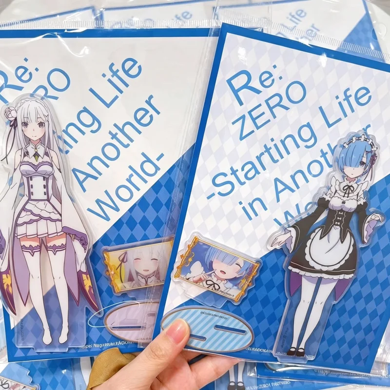 15Cm Authentic Official Item Re:life In A Different World From Zero Emilia Acrylic Desktop Ornament Anime Enthusiast Collection