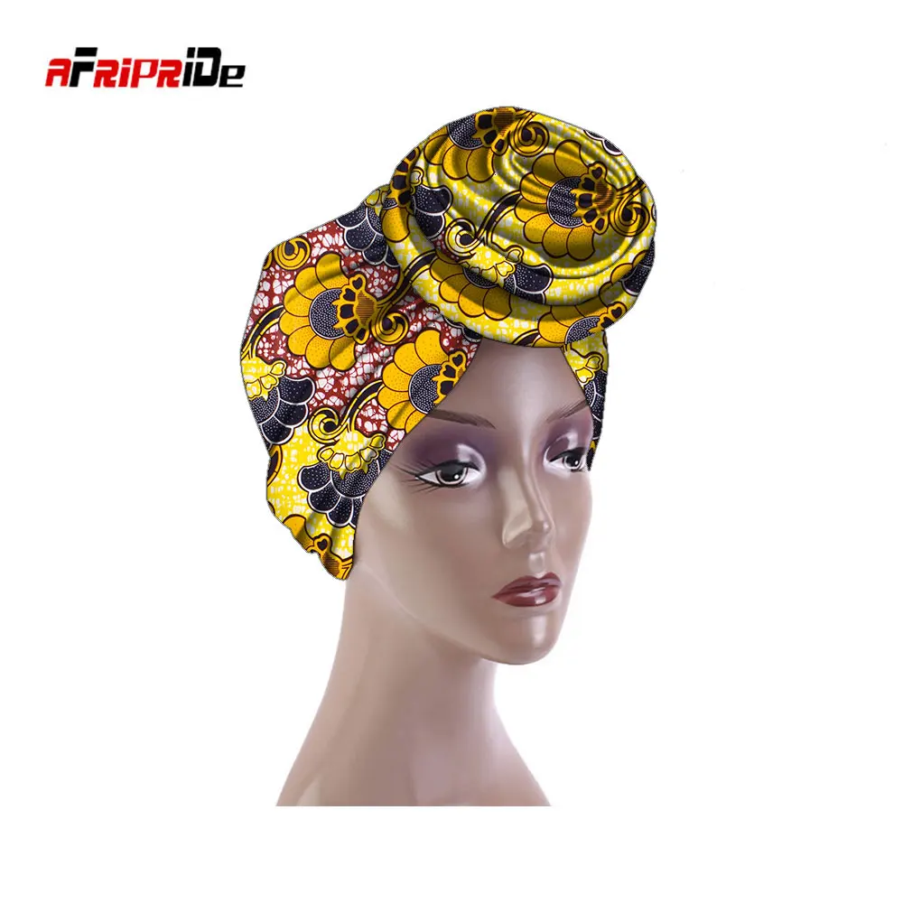 

African Printed Headscarf Turban Ankara Dashiki Women Party Wedding Headwear Muslim Long Turban Hair Accessoriesir Wyb641