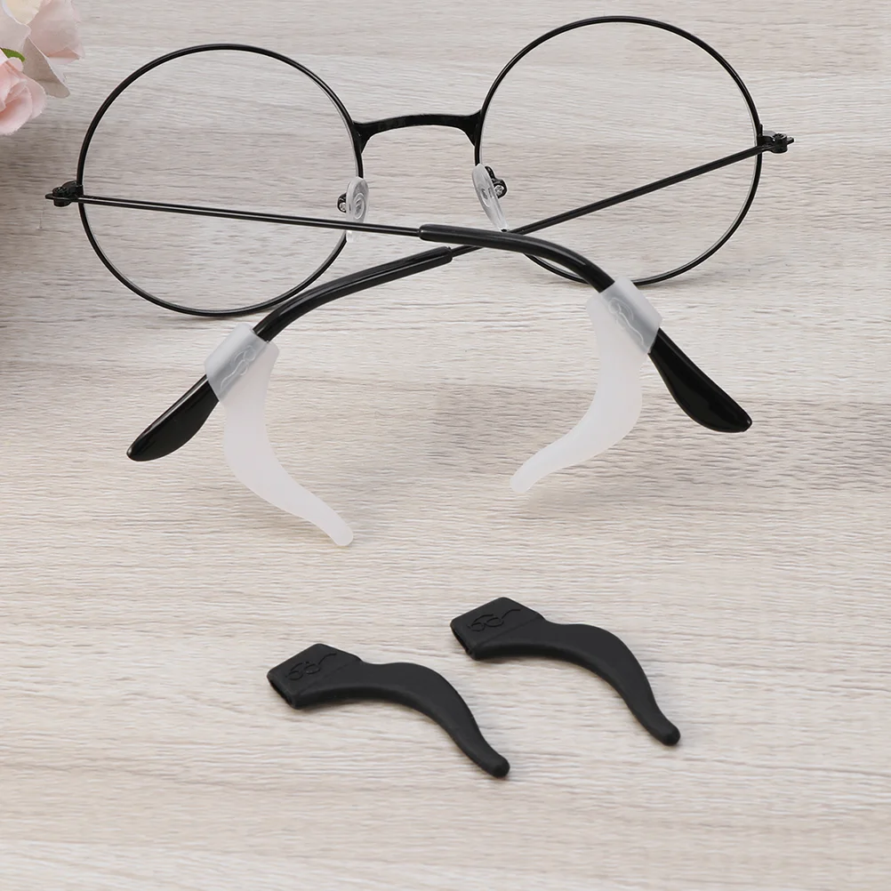 20 Pairs Eye Glasses Anti Ear Hook Kit Non-slip Cover Anti-shedding Black Child