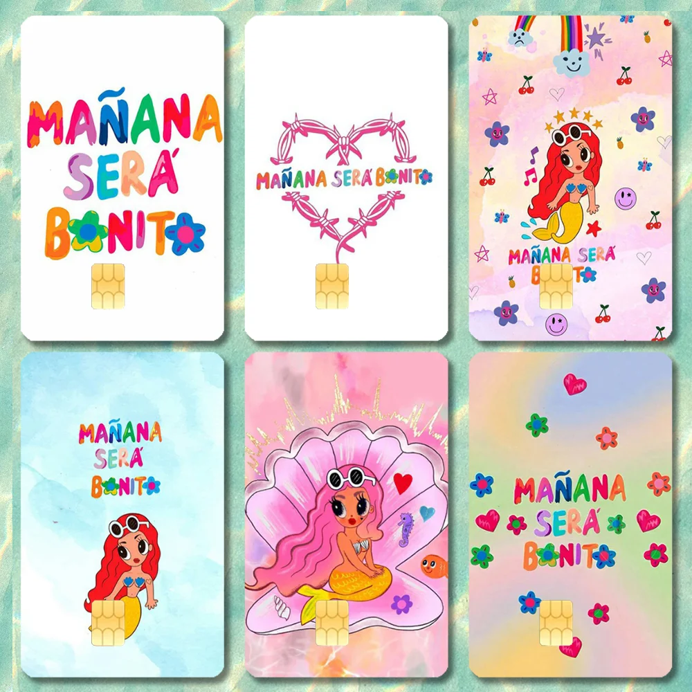 Manana Sera Bonito Karol G Stickers Cartoon Credit Visa Debit Bank Charge Card Bus Metro Waterproof Sticker Decal Decoration