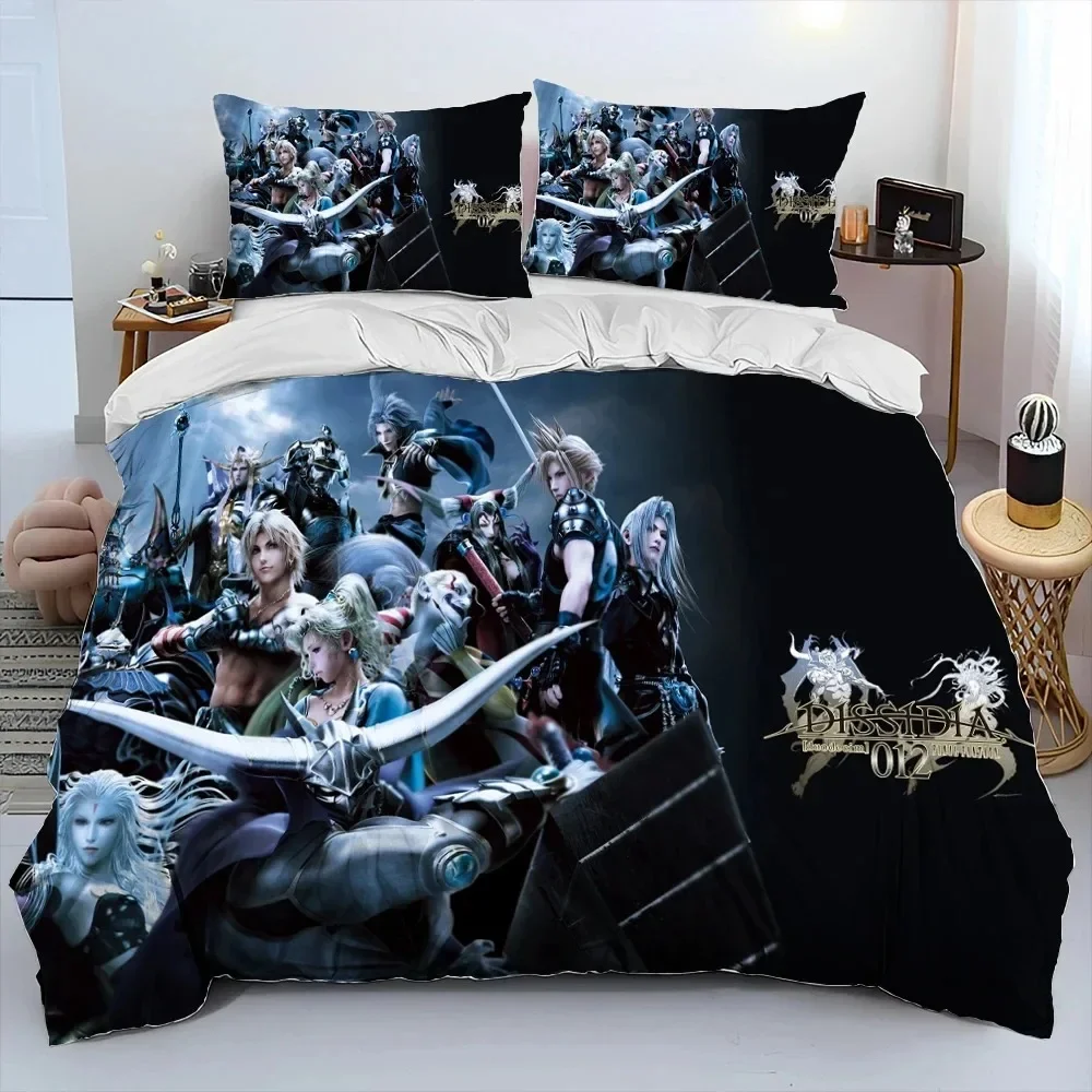 Final Fantasy Series Games Bedding Set Boys Girls Twin Queen King Size Duvet Cover Pillowcase Bed boys Adult Home Textileextile