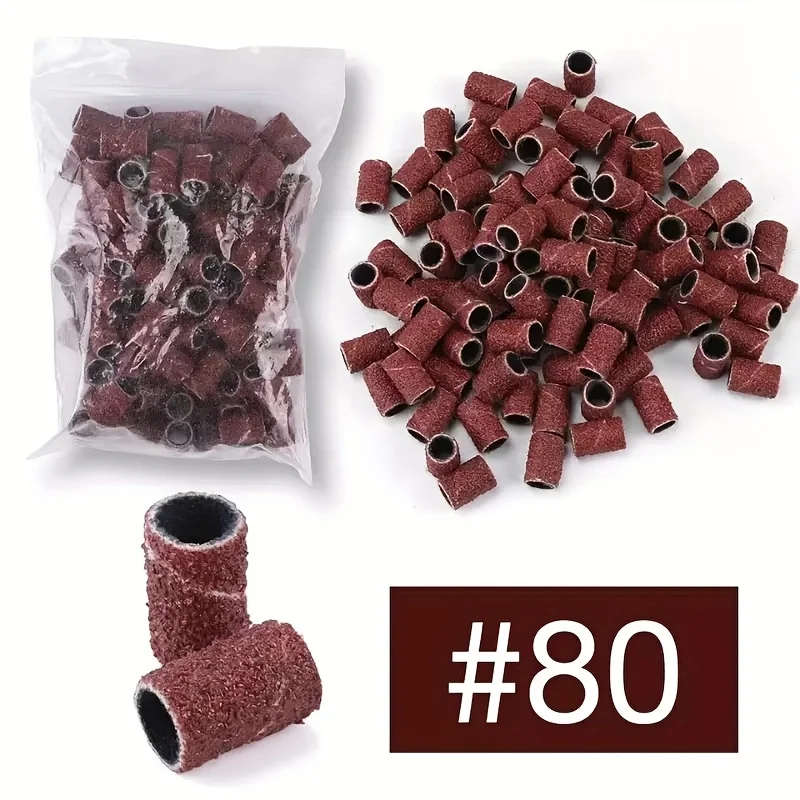 5/6/100-piece Nail Grinding Head Set Stainless Steel Nail Grinding Ring Set Nail Grinding Head Nail Set Tools