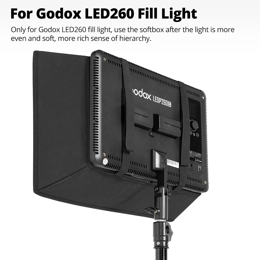 Godox LEDP260C LED Video Soft Light Diffuser Honeycomb Grid Softbox for Godox LED Video Light (Softbox Only)