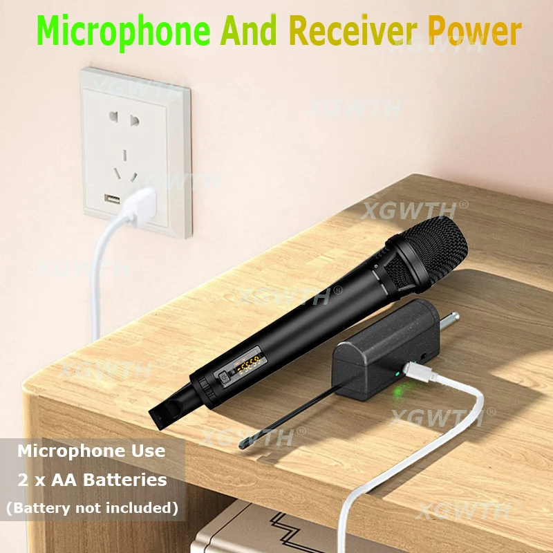 Microfone sem fio uhf dinâmico handheld karaoke mic sistema skm9000 skm5200 recarregável para dj áudio estúdio alto-falante amplificador