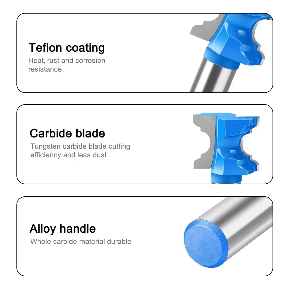 1PC 12mm 1/2in Gambo Raggio Concavo Frese Colonna Convessa Linea Coltello Stampaggio Router Bit Tenone Cutter per la Lavorazione Del Legno