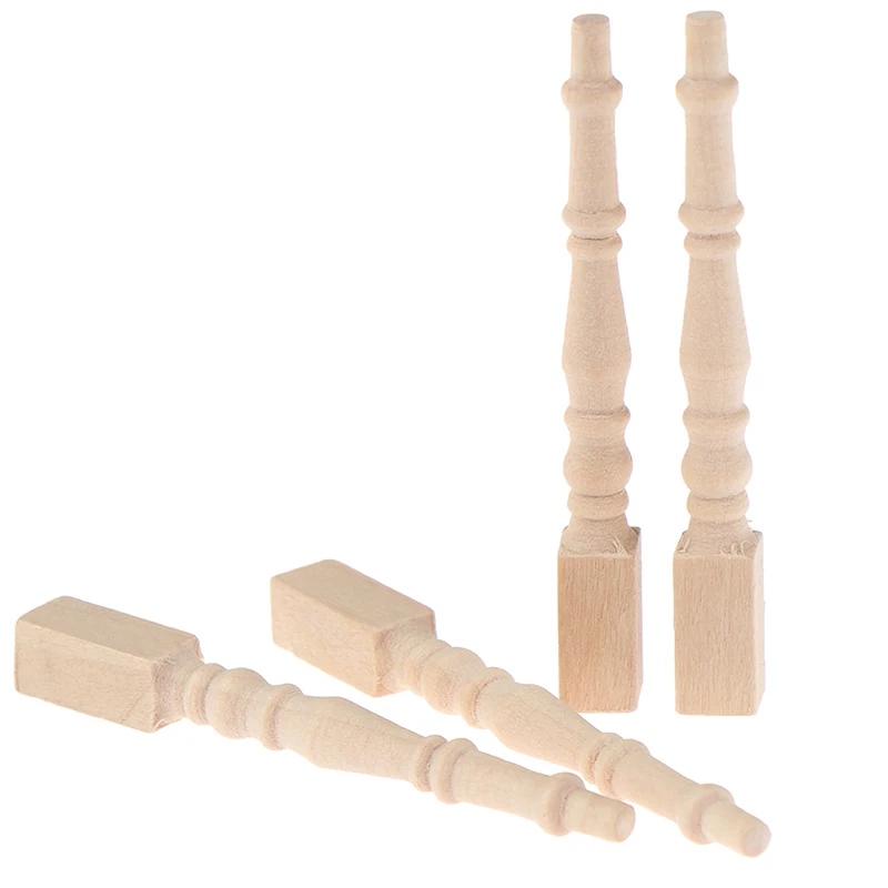 1:12 maison de poupée Miniature chaise en bois pied de Table bricolage meubles accessoires jouets