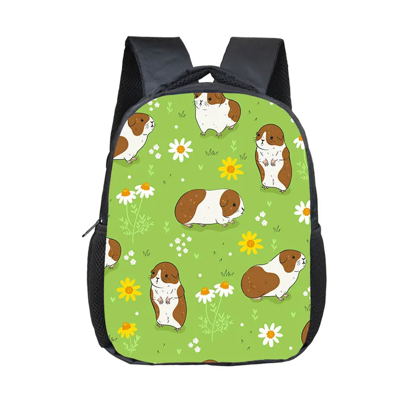 Cute Guinea Pig Mochila para meninos e meninas, mamífero Cavy Print mochilas escolares, 16 Polegada grande capacidade, mochila de viagem esportiva, Kids Gift