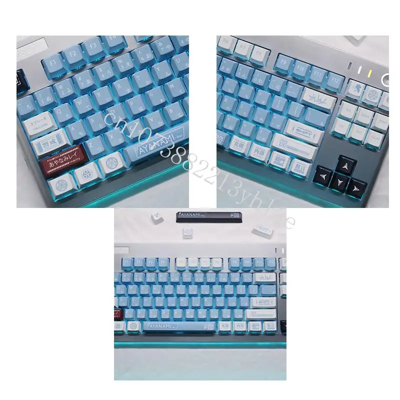 

Kawaii EVA Ayanami Rei keycap Anime figure Original height PBT material Adapted to a full set of mechanical keyboards Gift
