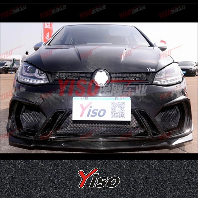 

Подходит для аэродинамического комплекта GOLF 7 R GTI Rline Модифицированное усилие GOLF 7 R GTI Rline Комплект переднего бампера Yiso из углеродного волокна