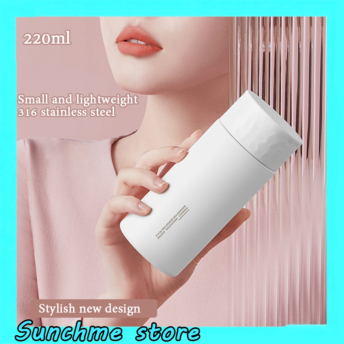 

Стакан с вакуумной изоляцией из нержавеющей стали 316, 220 мл, мини-портативный термос с герметичной крышкой для женщин, термоизоляция 24 часа