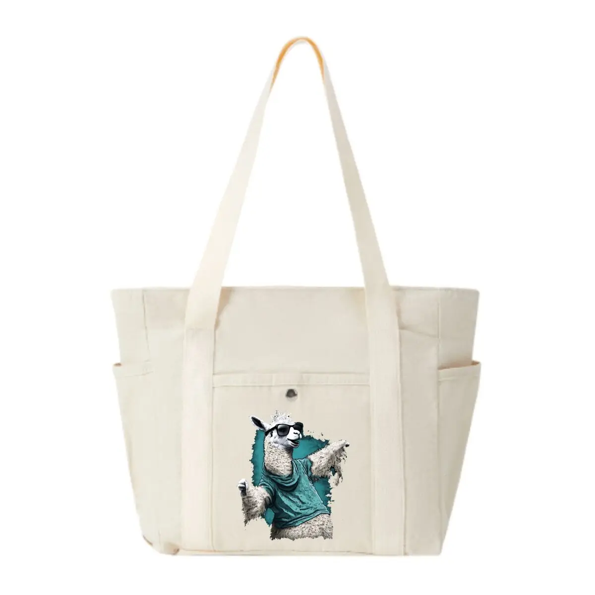 

a llama character Unisex Multi-Pocket Shoulder Bag Minimalist Versatile Crossbody Bag