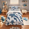 Ocean Whale Shark Duvet Cover Set Blue Watercolor Shark Print Bedding Set 2/3PCS Shark Bed Set Single Double Queen King Size 2