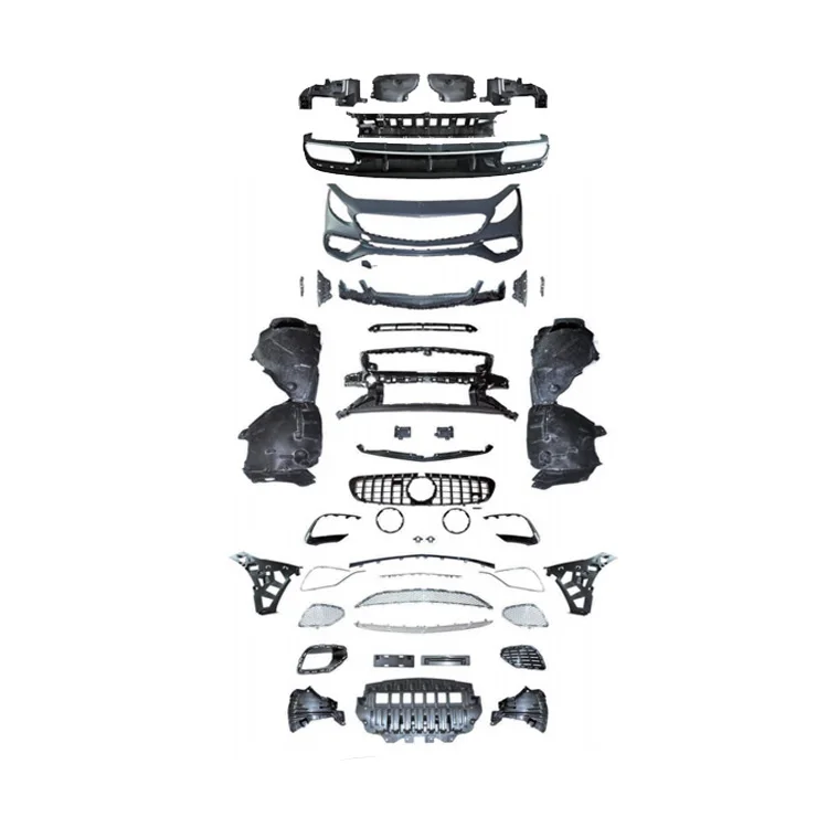 S Class Coupe W217 C217 Upgrade S65 Style Front Bumper Grille Rear Diffuser Exhaust Tip Body Kit for Mercedes Benz 2014-2021