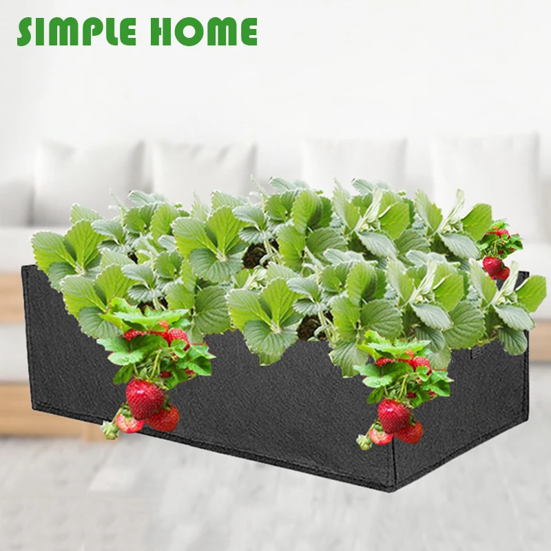 

Rectangular Plant Grow Bags With Felt Non-Woven Fabric Environmentally Friendly Vegetable Strawberry Tomato Planting Growing Bag