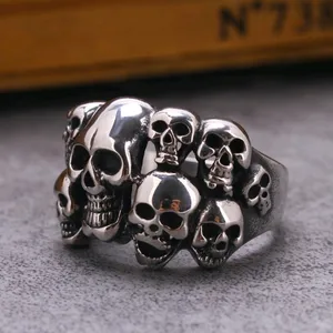 Homem Ghost Head Ring, Caveira Europeia e Americana, Dominante, Novo 12 principais vendas sexo dominação - №3