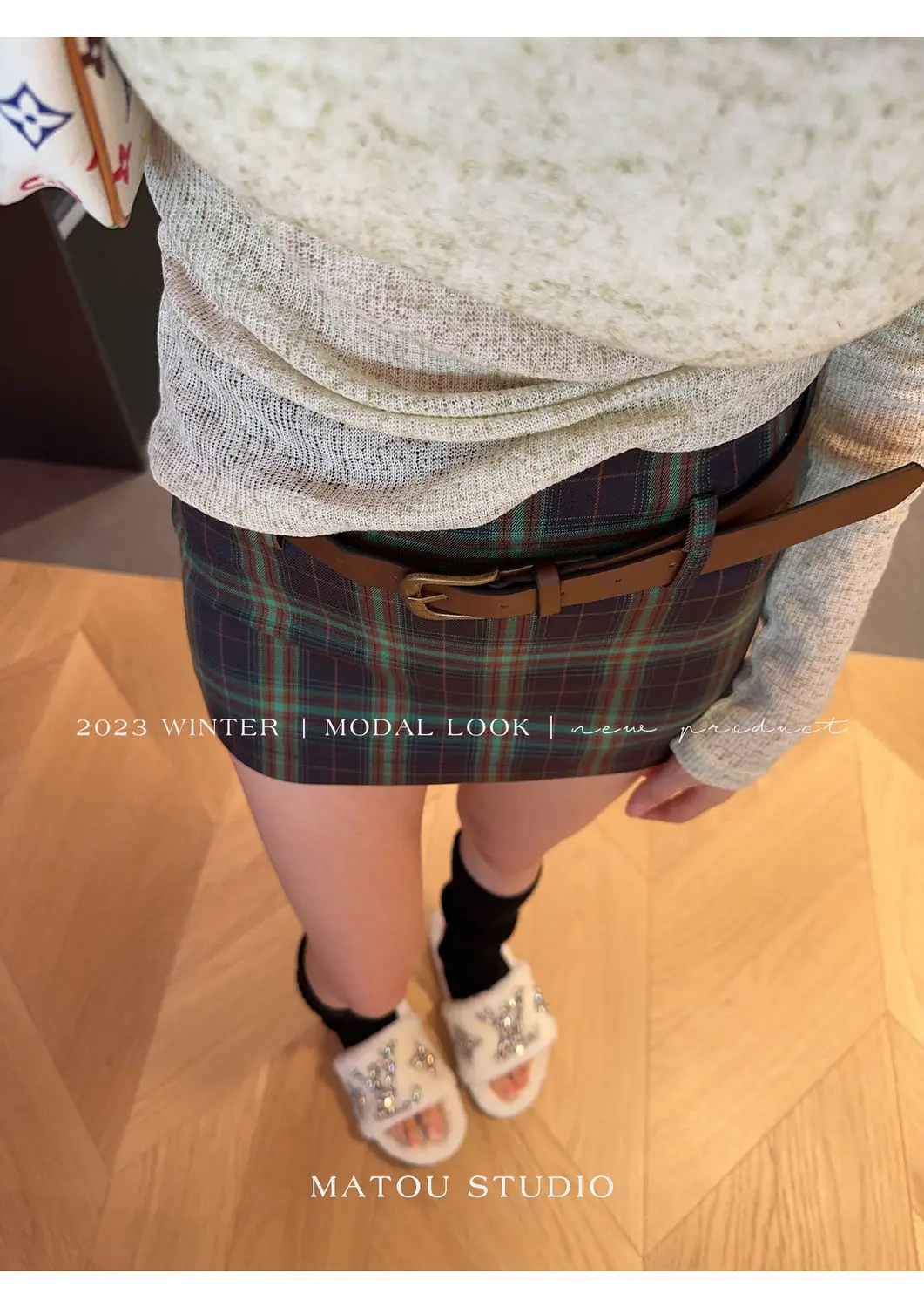2025 Sommer Sexy Minirock Damen Wickelrock Koreanische Mädchenkleidung Street A-Linie Karierter Kurzrock Koreanischer Stil Damenbekleidung – Detail 8