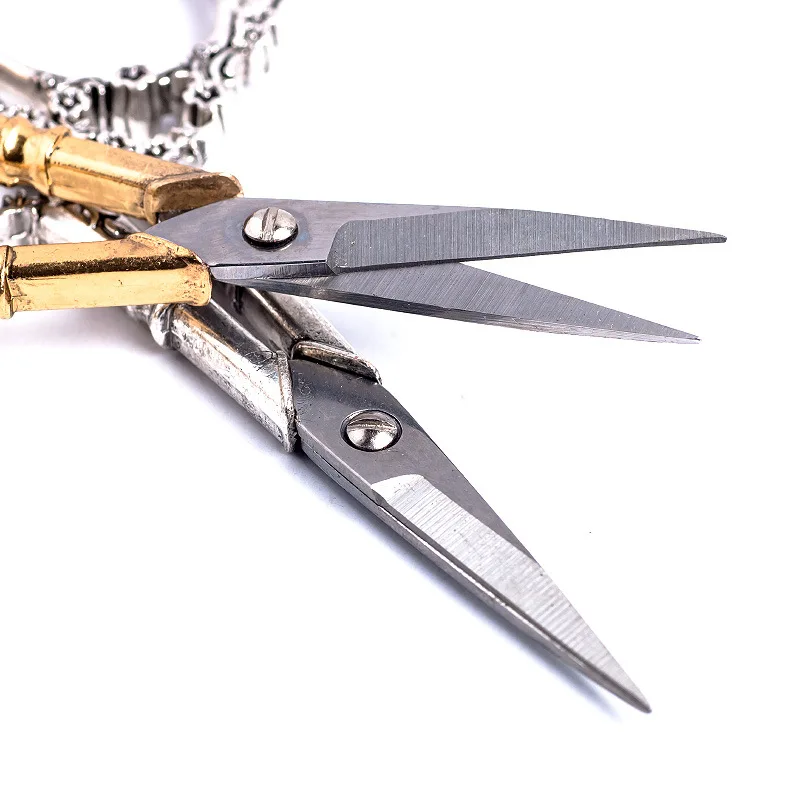 Tijeras Retro para decoración de uñas, precisión de cutículas de acero inoxidable para suministros y herramientas de salón de uñas, Kit de aseo de belleza y pedicura para uñas