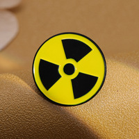 Radioactive radiation labeling Brooches for Women Animals Anime Cute Enamel Brooch Pins for Women Fashion Jewelry Garment Collar