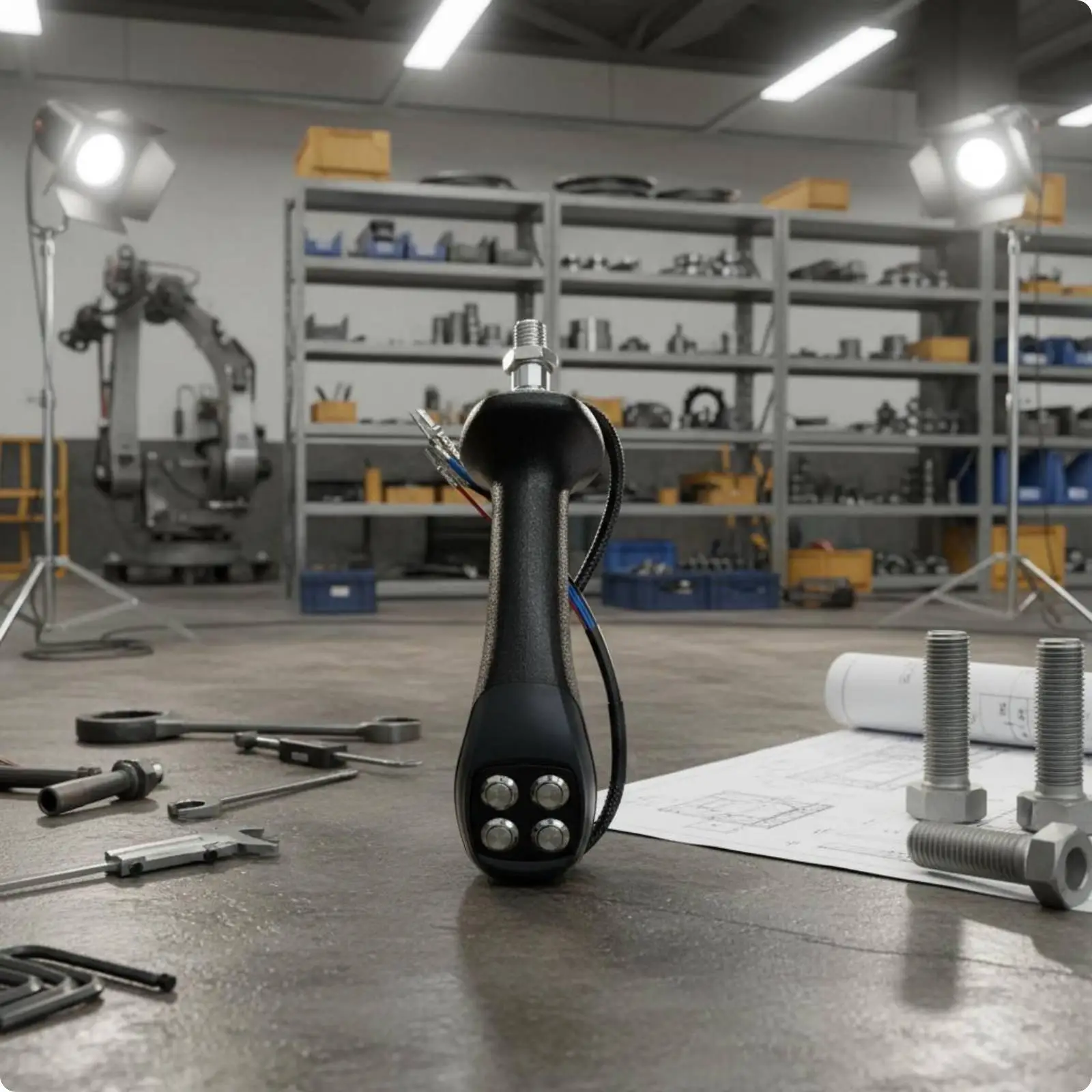 Excavator Control Handle 3 Axis Joystick Transmitter Receiver for Construction Hydraulic Machinery