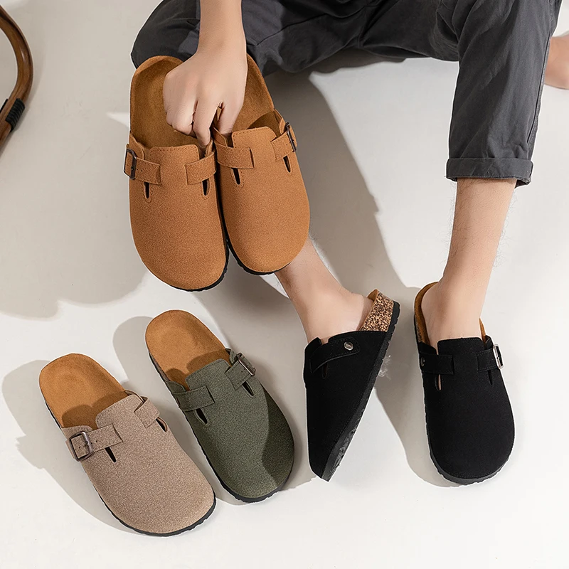 

2026 New Couple Boken Shoes Comfortable Cork Fit Sole Slippers Suitable For Both Men And Women Suitable For Casual Wear At Home